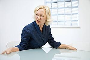 Angry businesswoman