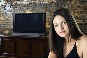 Girl and television
