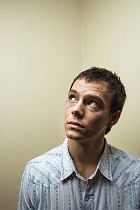Man looking up