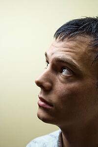 Young man profile