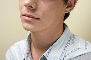 Young man detail