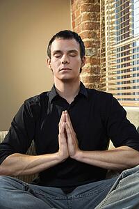 Man in meditation pose
