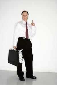 Confident wealthy businessman