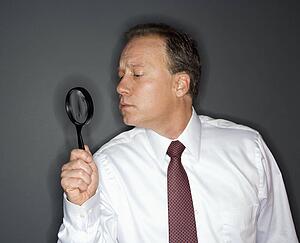 Businessman analyzing