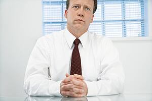 Businessman looking serious
