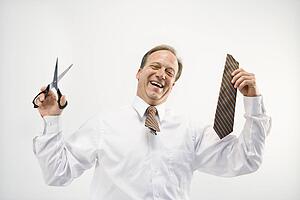 Businessman freedom concept