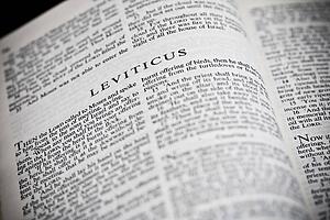 the new american standard bible open to the book of leviticus