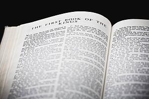 the new american standard bible open to the first book of the kings