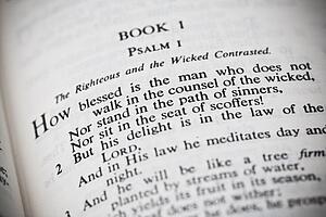 the new american standard bible open to psalm one