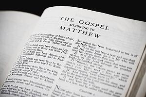 the new american standard bible open to the gospel according to matthew