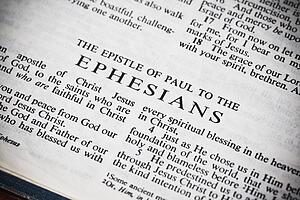 the new american standard bible open to the epistle of paul to the ephesians