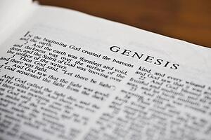 the new american standard bible open to genesis chapter one