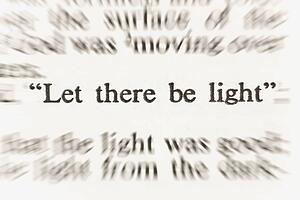 scripture from the new american standard bible from genesis 1: 3 saying "let there be light"