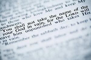 the third of the ten commandments from the new american standard bible about not taking the lord's name in vain