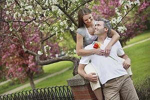 edmonton, alberta, canada; a couple looking at each other