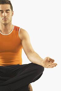 man in a yoga pose