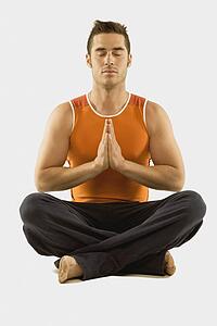 man in a yoga pose