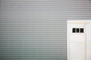 camrose, alberta, canada; a white door on a garage