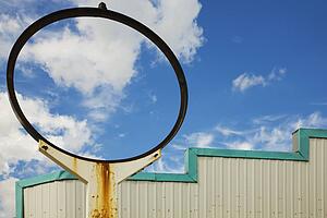 alberta, canada; the frame of an old road sign