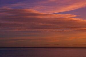 northwest territories, canada; sky over the arctic ocean