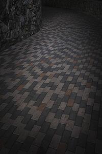 san antonio, texas, united states of america; a brick walkway in the dark