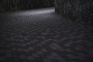 san antonio, texas, united states of america; a brick walkway in the dark