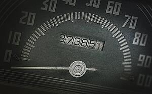 an old speedometer