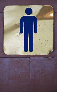 sign for the men's washroom