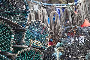 St. Abbs Head, Berwickshire, Scottish Borders, Scotland; Fishing Nets And Traps