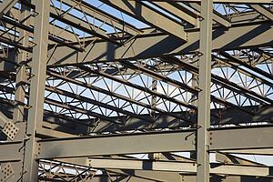 steel construction for a commercial building; edmonton, alberta, canada