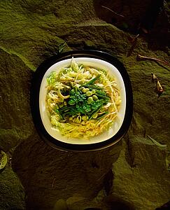 Oriental Salad With Mixed Leaves And Asparagus