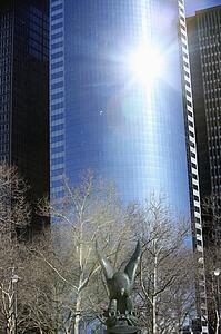 building in the financial district; manhattan, new york, united states of america