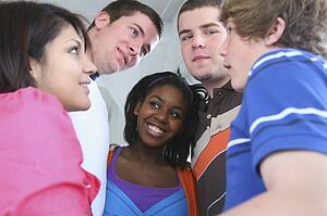 teenagers bonding in a group