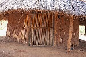 typical dwelling or house in a rural area; manica, mozambique, africa