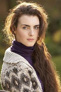 Portrait Of Beautiful Teenage Girl Outdoors In Autumn Landscape