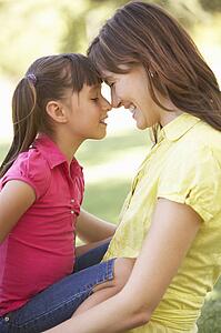 Portrait Of Mother And Daughter Together In Park
