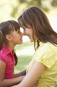 Portrait Of Mother And Daughter Together In Park