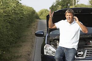 Driver Broken Down On Country Road