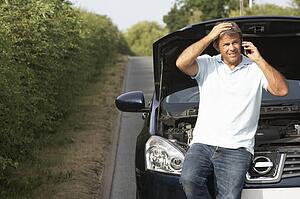 Driver Broken Down On Country Road