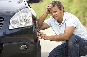 Driver Broken Down On Country Road