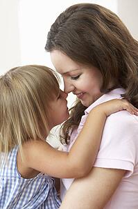 Close Up Of Affectionate Mother And Daughter At Home