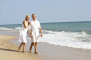 Senior Couple Enjoying Beach Holiday
