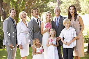 Family Group At Wedding