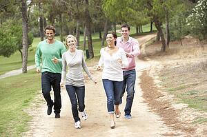 Group Of Friends having fun in park