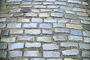 a cobblestone road; troutdale, oregon, united states of america