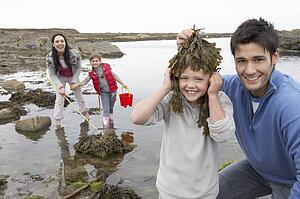 Family with seaweed