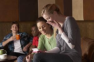 Young friends in cafÃ©