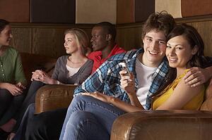 Happy young couple in love