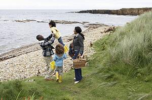 Family having picnic