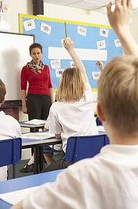 Schoolchildren Studying In Classroom With Teacher